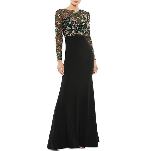 Mac Duggal Dresses & Skirts - Mac Duggal Black and Pink Floral Maxi Dress
